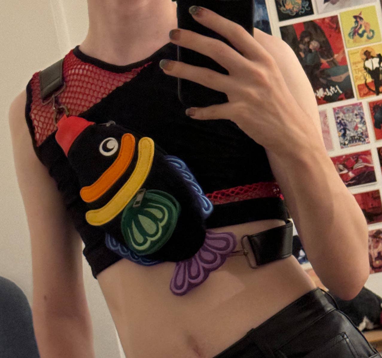 Kabujiro – Engroshandel Crossbodytaske – unisex – Rainbow Soy Sauce Fish crossbody-taske2