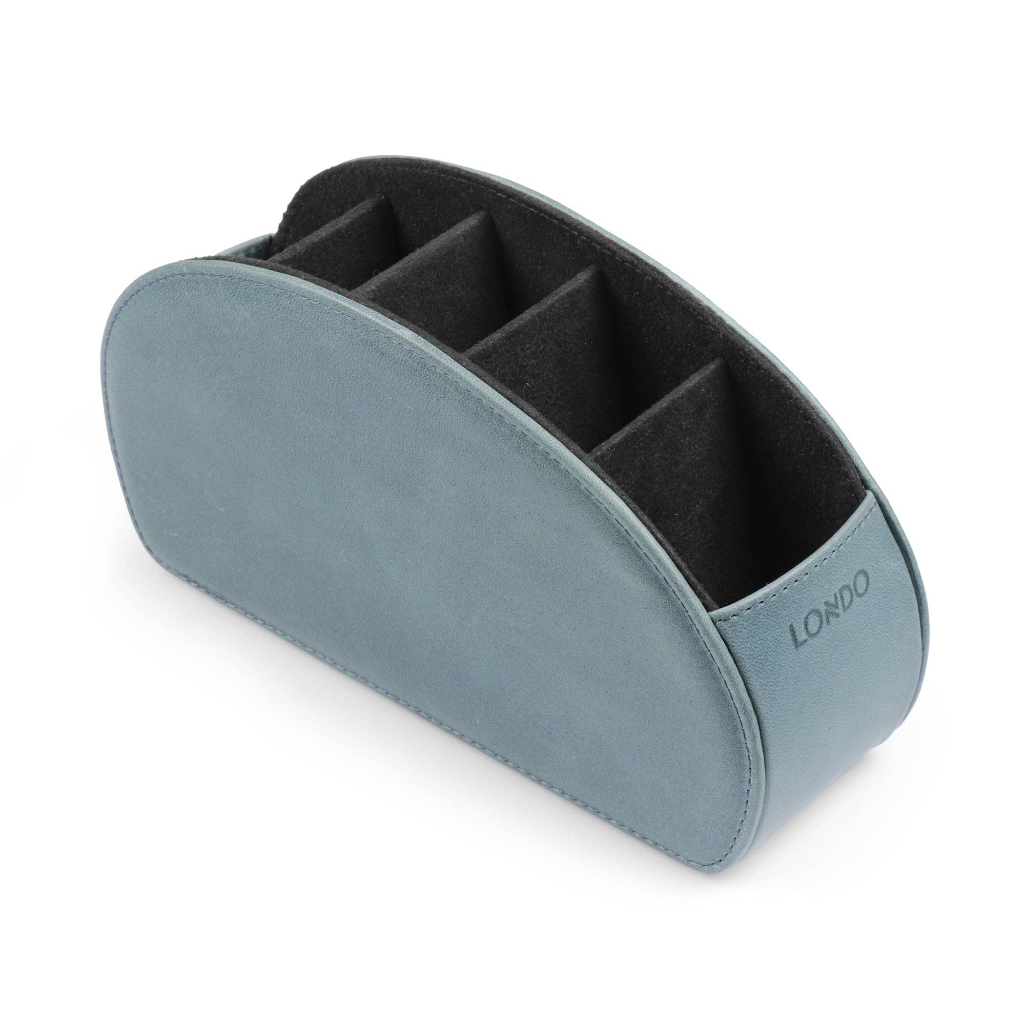 Londo - Wholesale Desk Organizer - Londo Remote Control Holder with 5 Pockets, Store DVD, Blu-Ray, TV, Roku or Apple TV Remotes, Italian Top Grain Leather with Suede Lining7