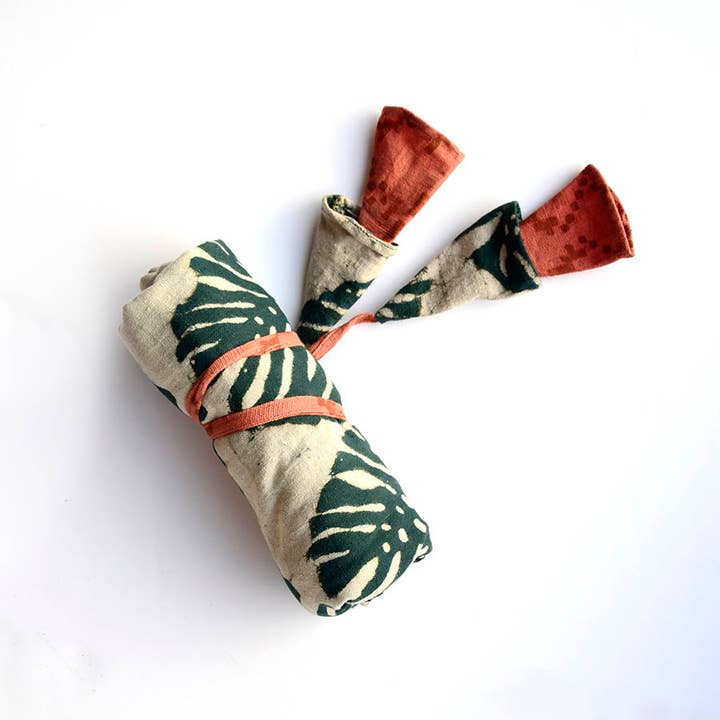 Ichcha – wholesale Grocery/shopping bag – Large Organic Cotton Blockprinted Bag - Jungle 2.04