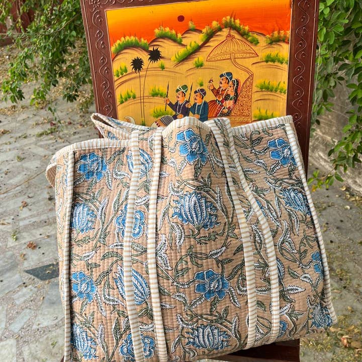 Bhawana Handicrafts - Wholesale Tote Bag - Women's - Quilted Cotton Handmade Shoulder Bag Cotton Handprint Bag