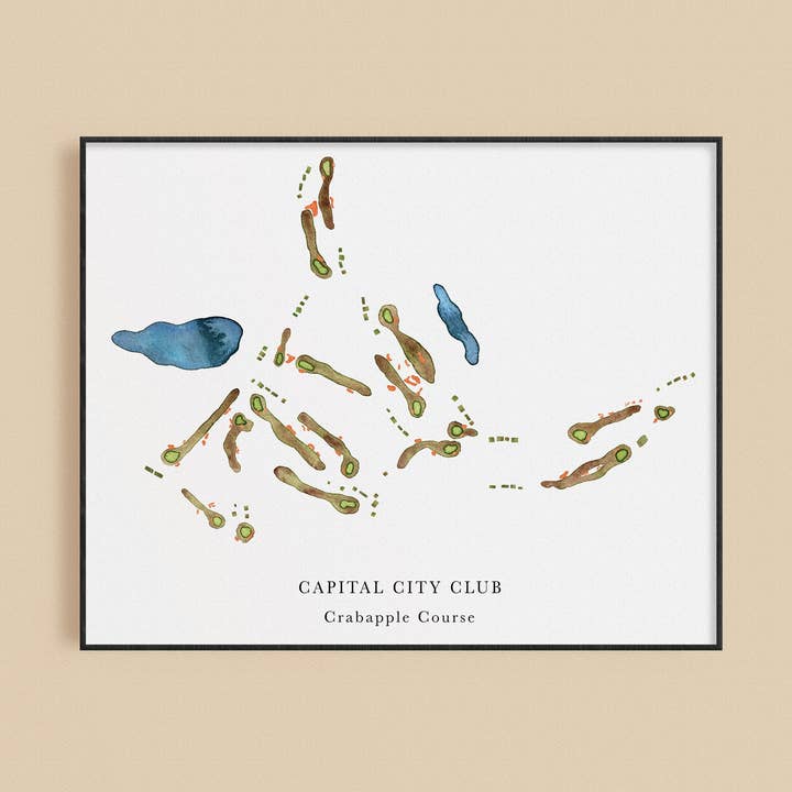 Capital City Golf Club Print - Crabapple for wholesale by ally aiken design