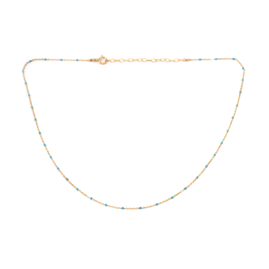 May Martin - Wholesale Link & Chain Necklace - Enamel & Gold Necklace5