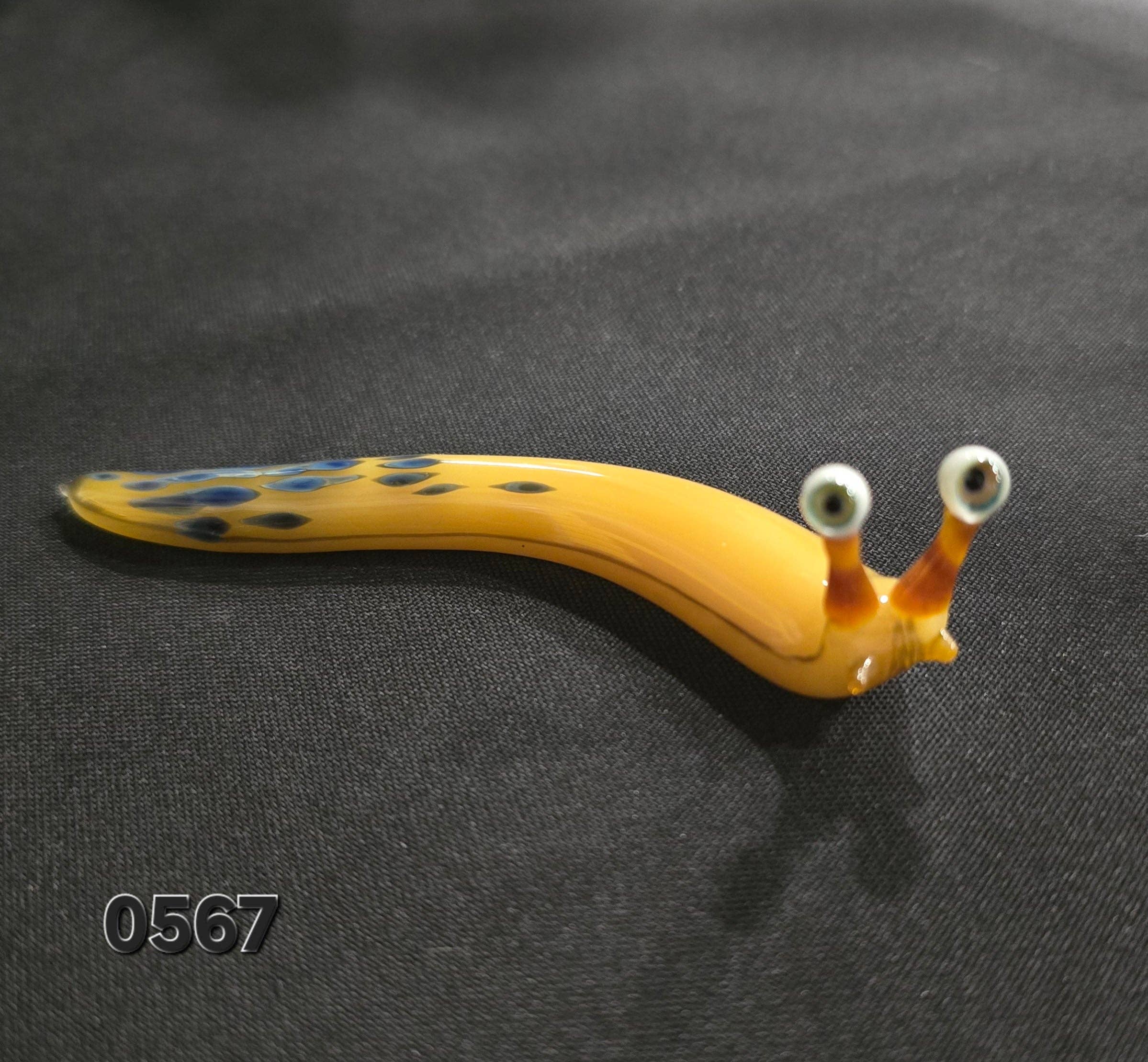 Sunshine Glass Gifts - Wholesale Decorative Figurine - Banana Slug Figurines with Huge Eyeballs, Special Edition2