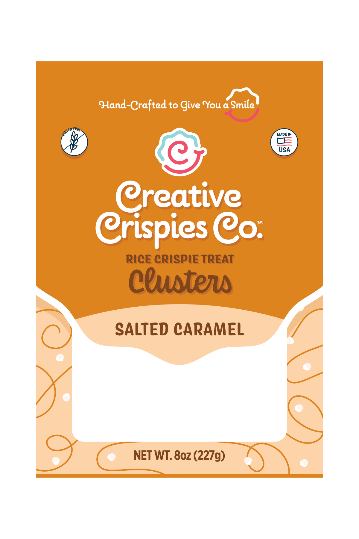 Creative Crispies Co. - Vente Biscuits - Mélange croustillant au caramel salé « Clusters », boîte de 61