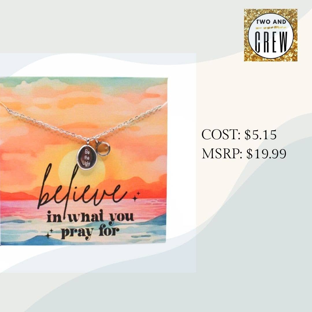 Two and Crew - Faith Based Jewelry & Gifts - Wholesale Pendant/Charm Necklace - Be the Light Mustard Seed Necklace, Hope Christian God Gift7