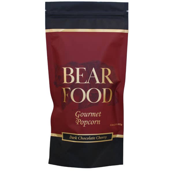 Dark Chocolate Cherry Gourmet Popcorn for wholesale by Bear Food