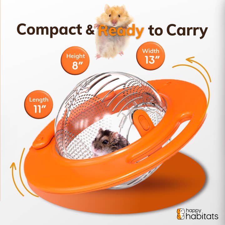 Happy Habitats - Vendita all'ingrosso Giocattolo per animali - Non gatti o cani - Halo Pet Carrier - Palla unica per criceti e palline per piccoli animali