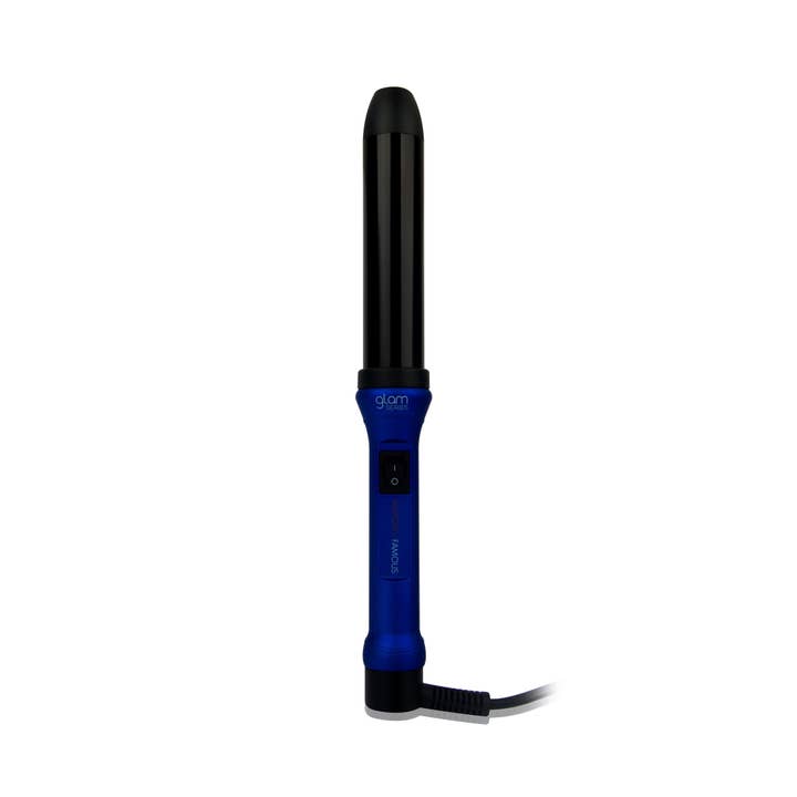 Hollywood Blues 1.25" (32mm) Clipless Curling Wand with Gem Infused Barrel for wholesale on Faire