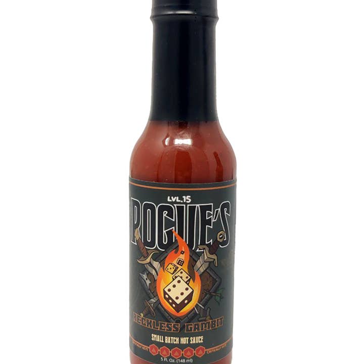 Goblin Boss Trading Company - Wholesale Pikante saus - Rogue's Reckless Gambit Hot Sauce | TTRPG Fantasy-Thema0