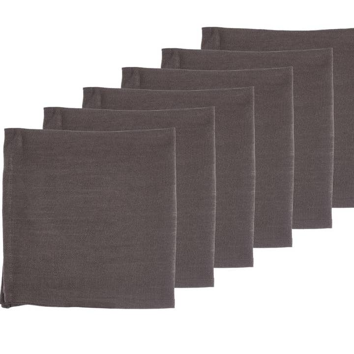 Guardanapo - 6 peças - Linho e algodão chocolate por atacado de Björn