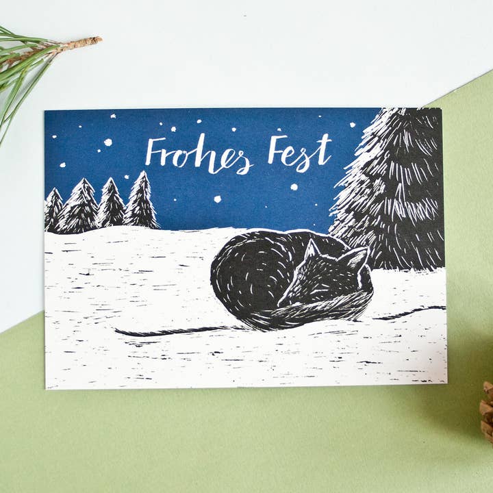 Kerstkaart Vos A6 Duits voor wholesale door Katja Rub