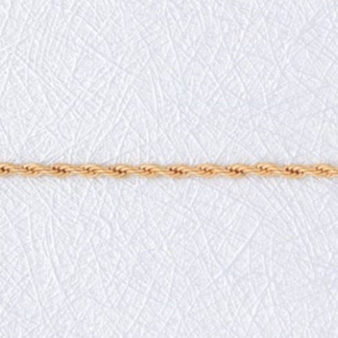 Rope chain bracelet in gold, 2.5 mm wide, 7 inch for wholesale by S&A Fashions