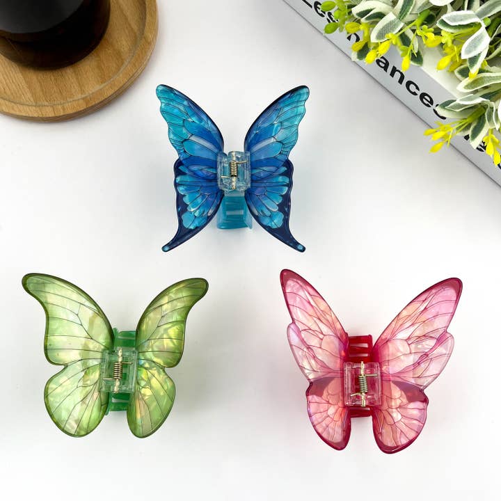 TheDivaSoap – Engroshandel Hårspænde - Dame – Simuleret sommerfugle hårklemme, hårklemme med fjeder4