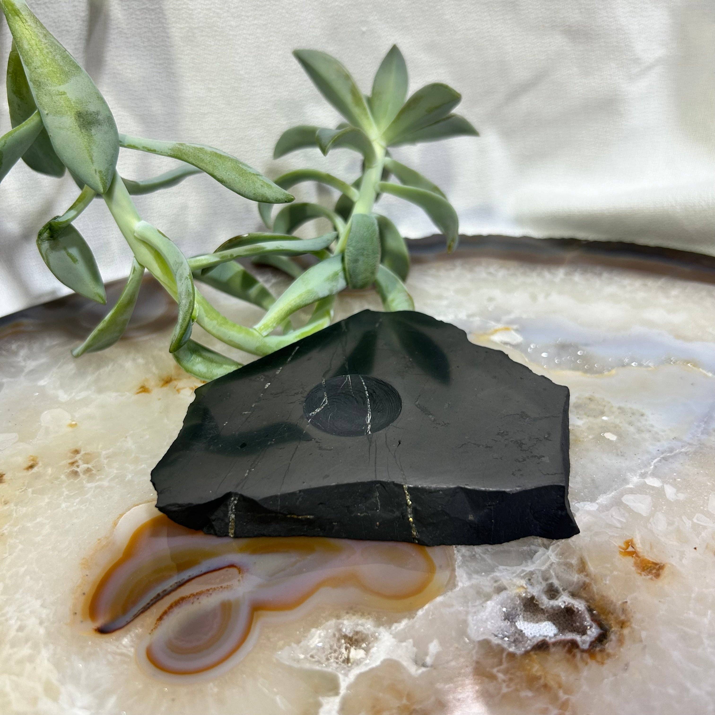 Quasar Gems USA - Wholesale Spiritual Stone/Crystal - Shungite Sphere Stands Medium