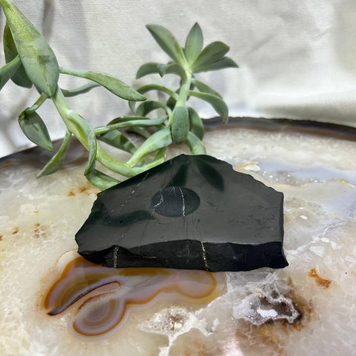 Quasar Gems USA - Wholesale Spiritual Stone/Crystal - Shungite Sphere Stands Medium