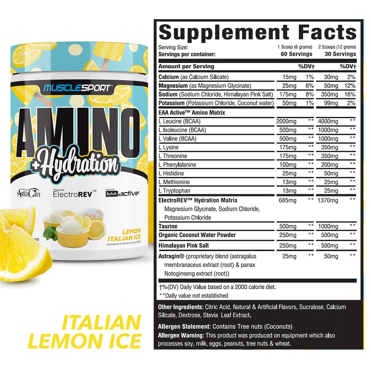 MuscleSport - Wholesale Oral Supplement/Vitamin - Amino + Hydration™ 360 Grams3