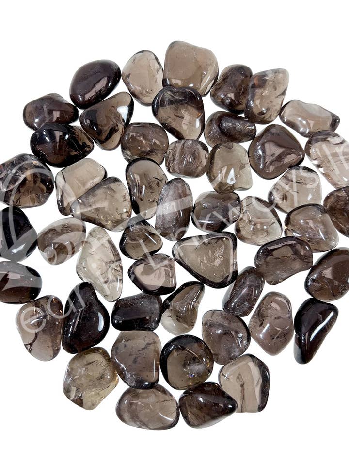 TUMBLED STONES - SMOKY QUARTZ AAA 20-30 MM (KG) for wholesale by Oceanic Linkways Inc