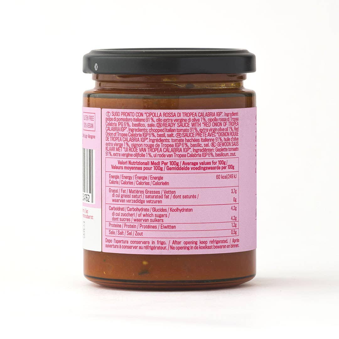 Famiglia Crispino – wholesale Pasta sauce – TROPEA ONION SAUCE I.G.P. CALABRIA-270g- 100% ITA2