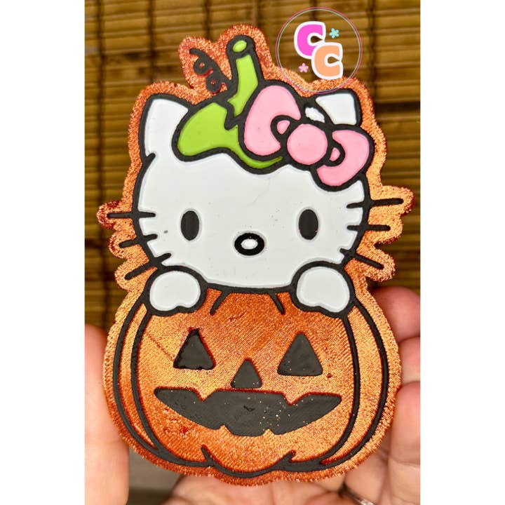 Kitty Pumpkin Freshie | Auto Luchtverfrisser | Herfst | Halloween voor wholesale door Crafting Cleveland
