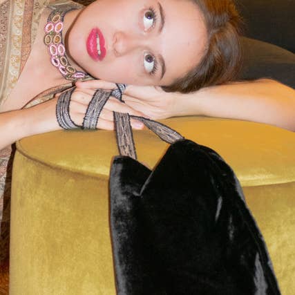 verschillende kleuren Mini shopper van fluweel, handtassen voor groothandel op Faire14