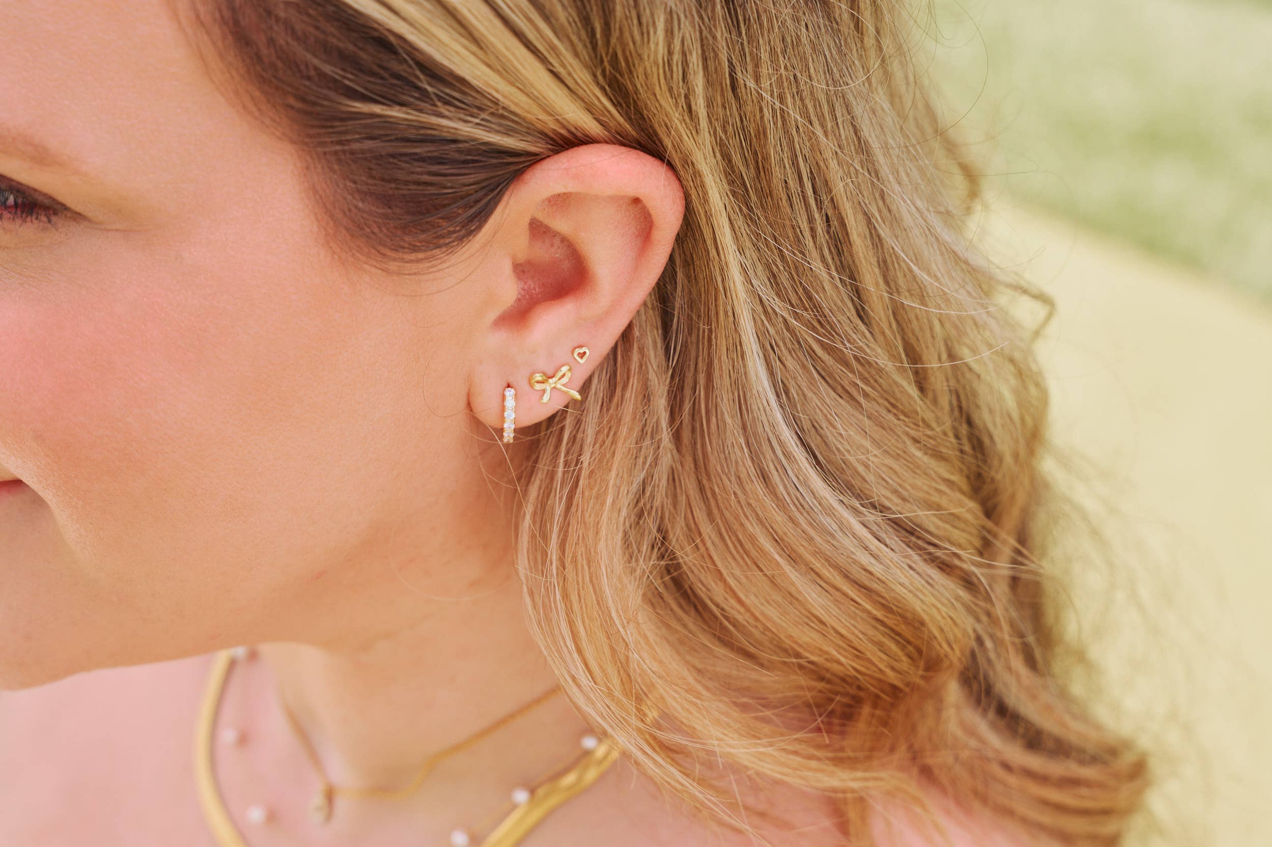 Nikki Smith Designs - Wholesale Huggie Earrings - Gold Crystal Huggies-Waterproof1