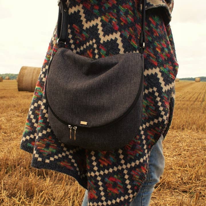 bag crossbody bag / vegan bag / grey graphite dark for wholesale by Manufaktura MMS