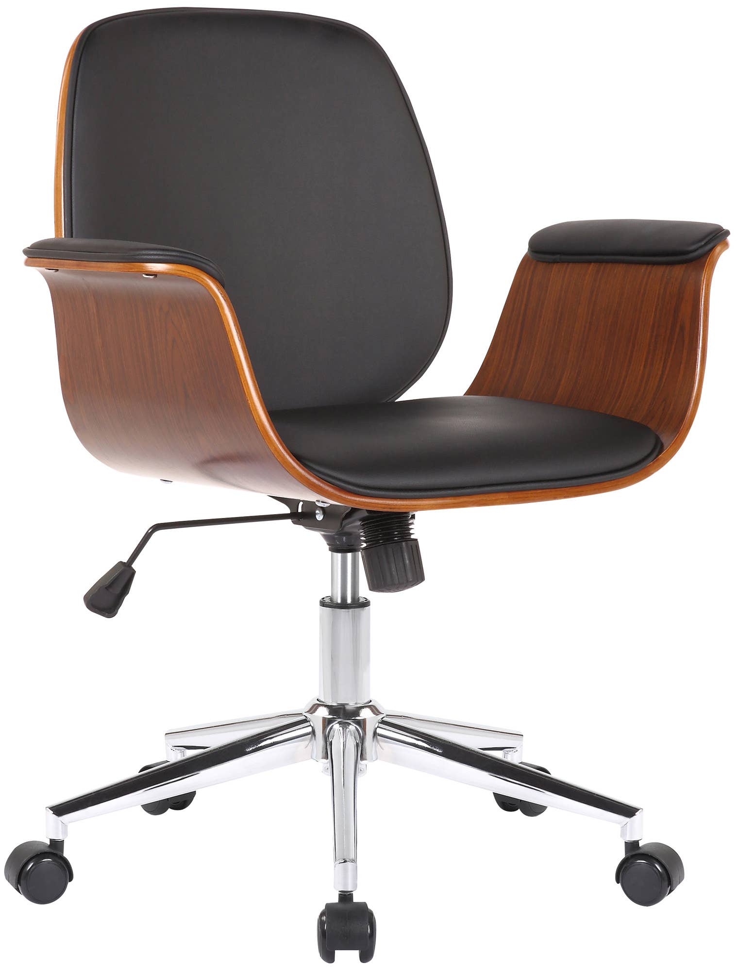 Viborr - Wholesale Chair - Kemberg office armchair - Walnut and chrome steel3