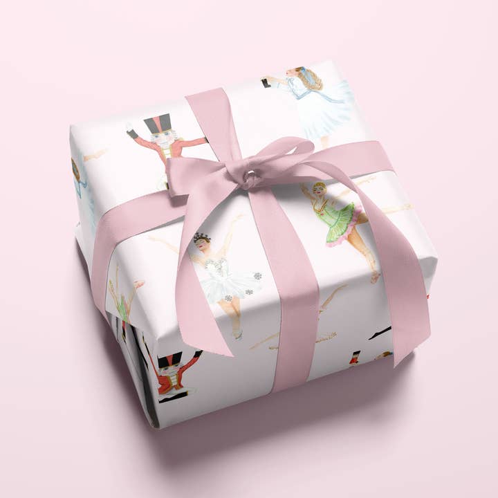 Oh So Chic Designs - Wholesale Wrapping Paper Roll - Nutcracker Ballet PINK Wrapping Paper2