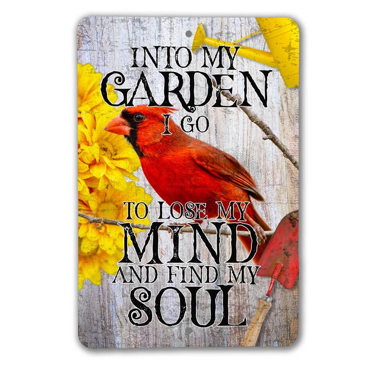 Cardinal Garden Sign for wholesale by Real Cool Stickers & Stuff