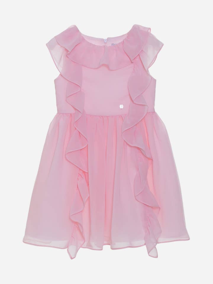 Robe en chiffon rose pâle pour fille pour la vente par Patachou