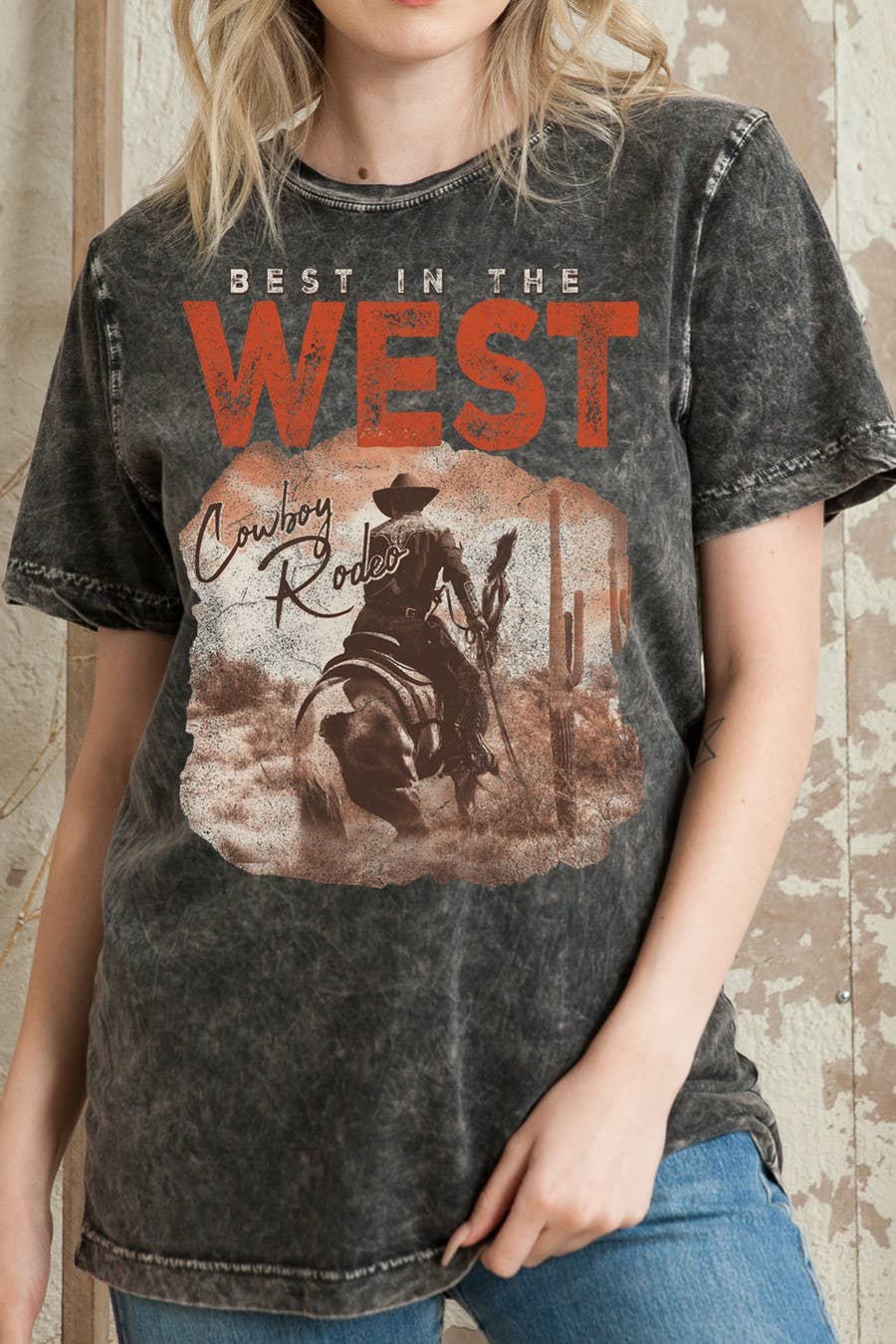 charcoal grey BT1458-MT BEST INT THE WEST - Vintage Mineral Wash Top for wholesale on Faire2