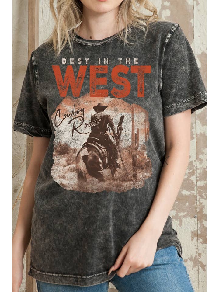 charcoal grey BT1458-MT BEST INT THE WEST - Vintage Mineral Wash Top for wholesale on Faire2