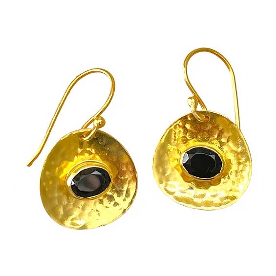 Noir Black Onyx earrings for wholesale by Chandra Collections