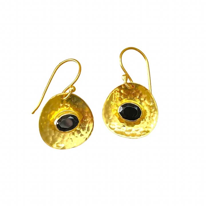 Noir Black Onyx earrings for wholesale by Chandra Collections