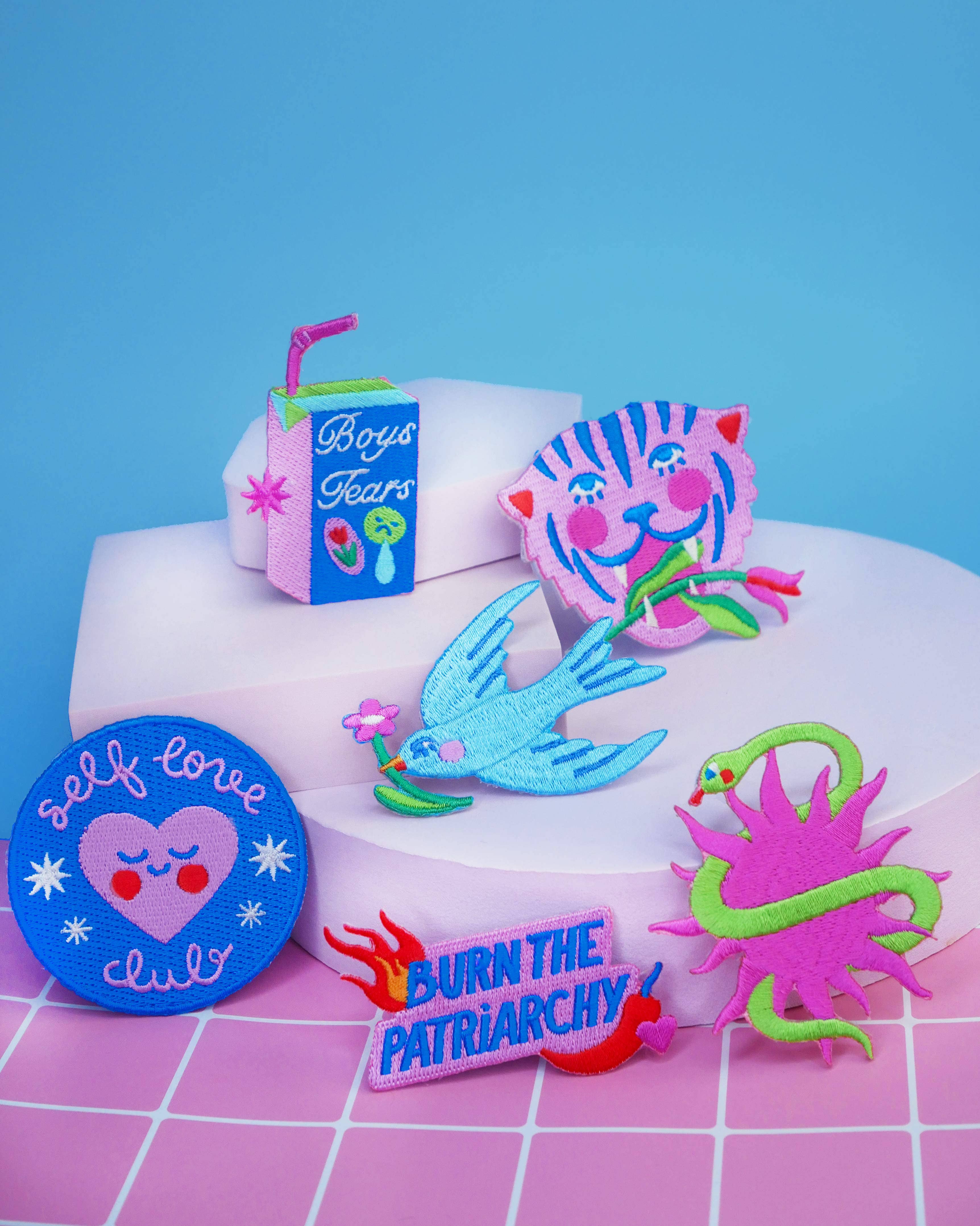MALICIEUSE - Wholesale Patch - Iron-On Patch Boys Tears - Feminist Gift Idea2