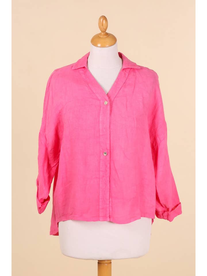 la maison des fibres naturelles - Wholesale Buttoned-down shirt β Women's - linen shirt 62098414
