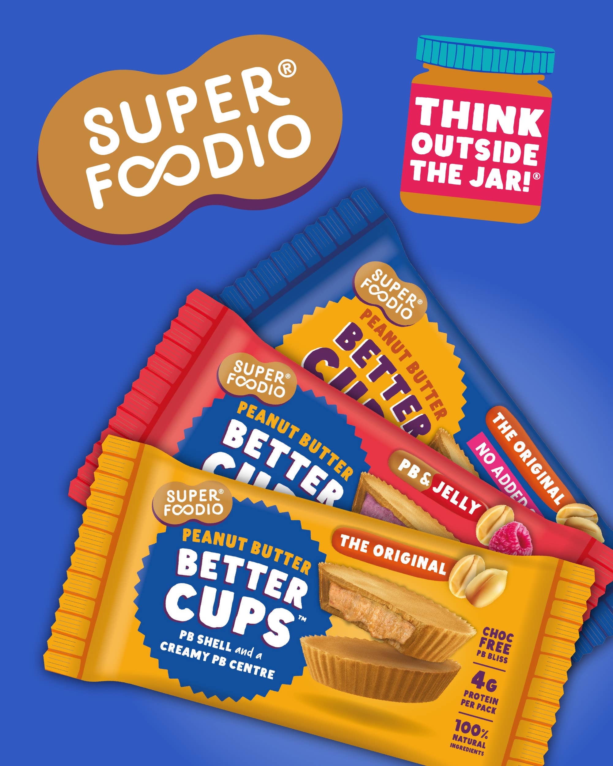 Superfoodio – wholesale Snack bar – Peanut Butter Better Cups - Original (30g x 15 packs)5