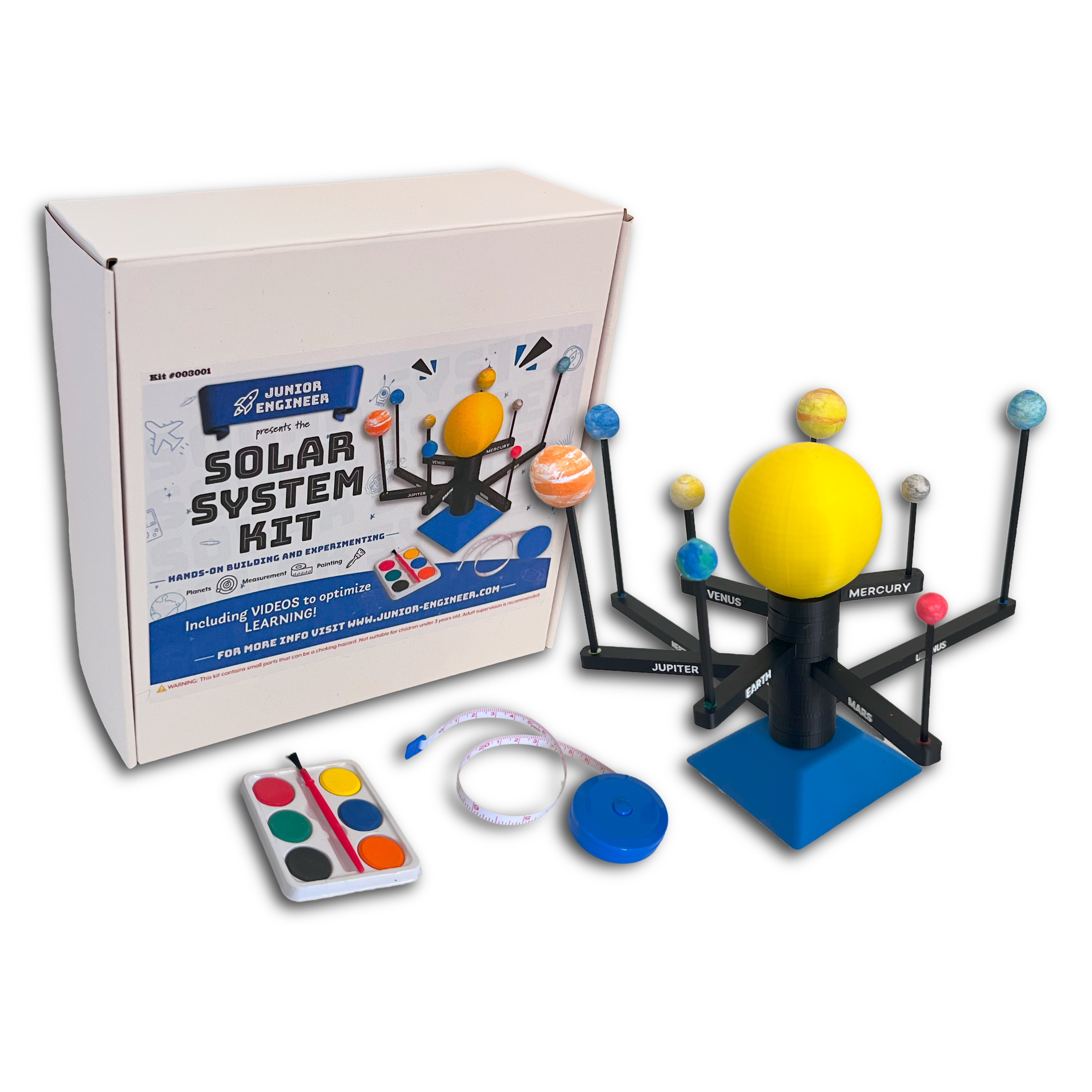 Junior Engineer - Wholesale Building Set - Kids - Solar System STEM Kit - Paint, Measure, and Explore2