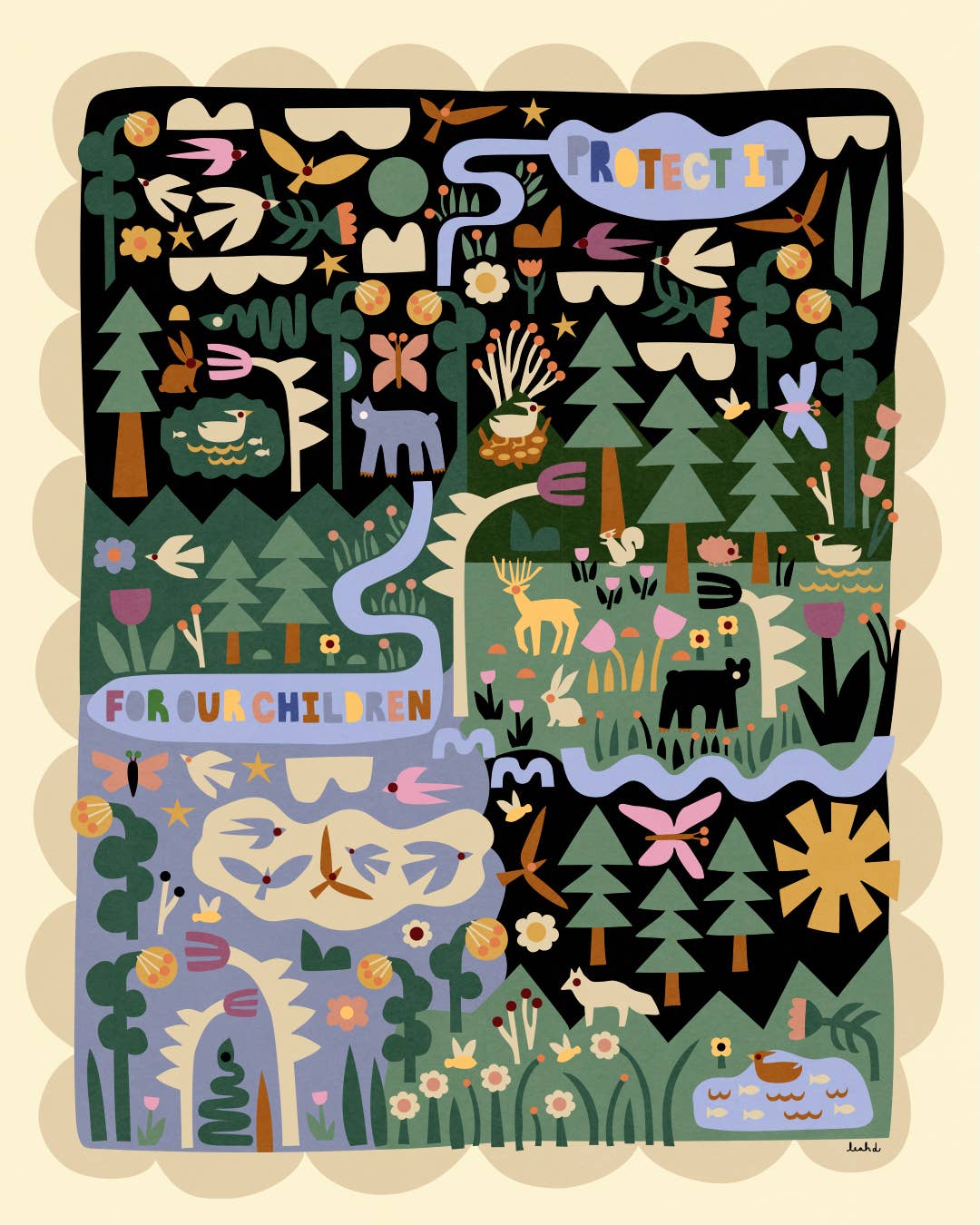 Leah Duncan - Wholesale Art Print - Protect Our Forests Print3