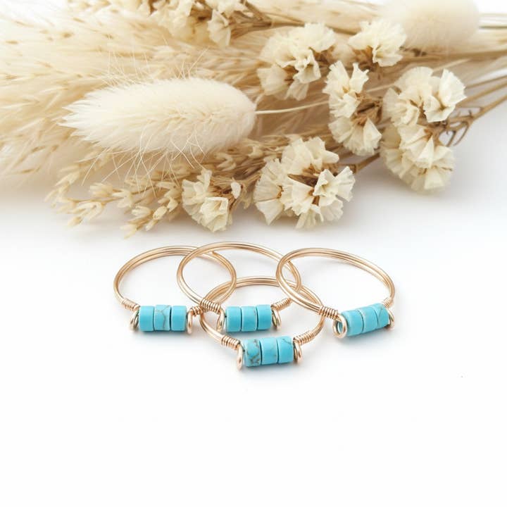 Turquoise Stone Ring for wholesale by Produtos Namasté