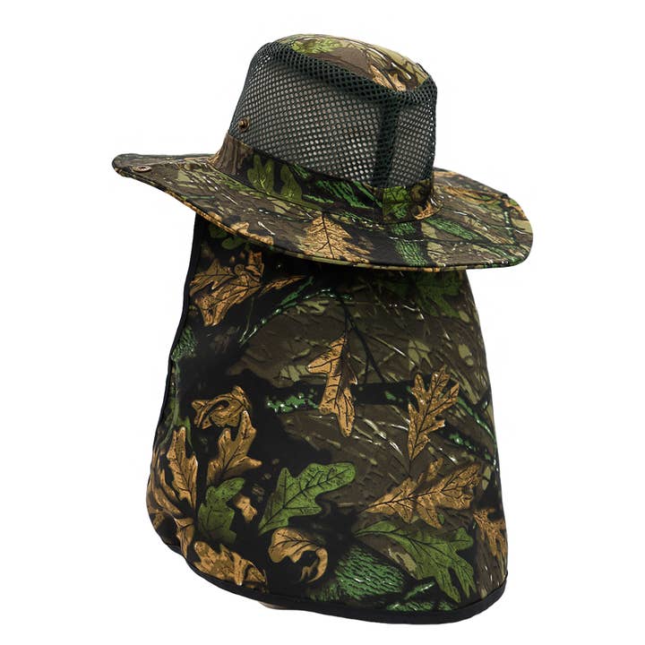 Cap Zone - Wholesale Boater Hat - Women's - Forest Hunt Camo Mesh Crown Boonie Fisherman Hat6