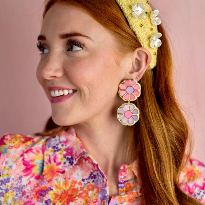 BOHEMIAN GEMME - Vendita all'ingrosso Orecchini pendenti - Orecchini pendenti primaverili a forma di fiore di mango