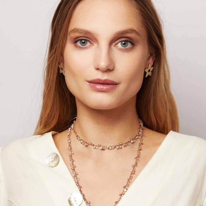 Kosa Jewels - Wholesale Link & Chain Necklace - Antoinette Twisted Diamond by the Yard Necklace4