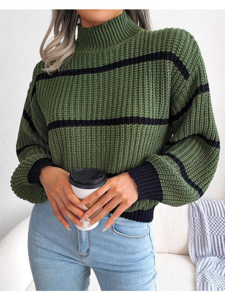 Striped Relaxed Turtleneck Sweater and other Purchase Wholesale avalin sweaters. Free Returns & Net 60 Terms on Faire trending on Faire.