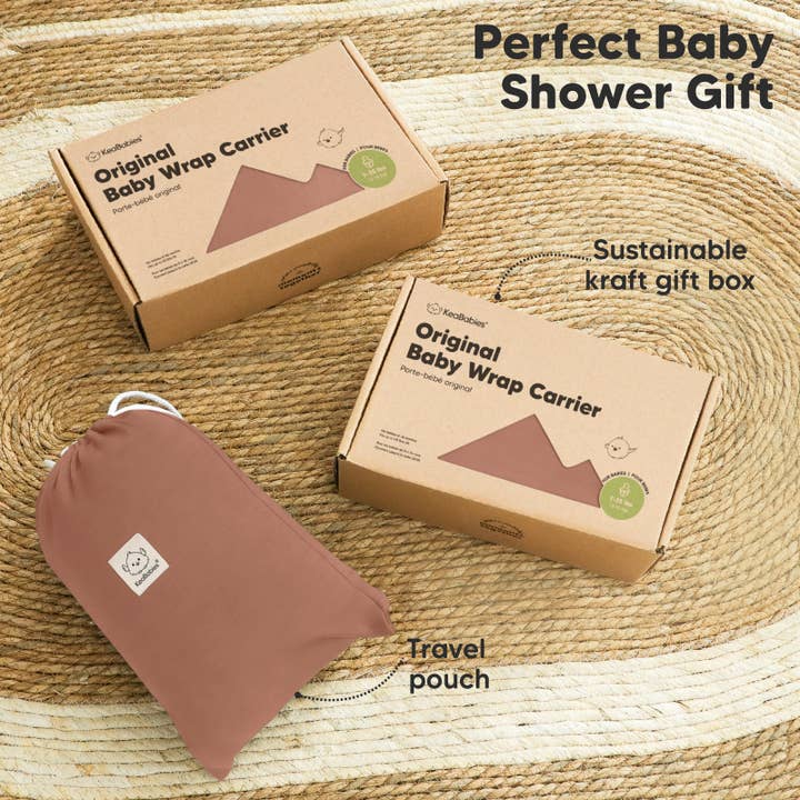 Terracota Bebé Wrap Porta-Bebé Original Keabies para venda a revendedores na Faire8