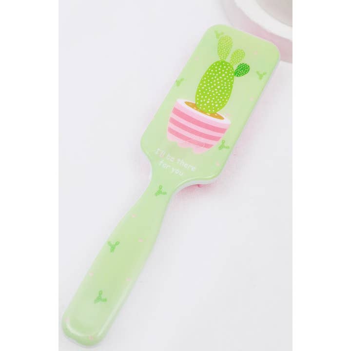 Cactus Print Assorted Hair Brush for wholesale by Love and Repeat