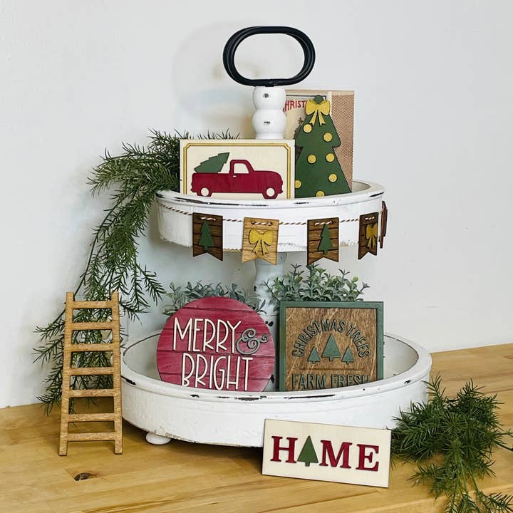 Merry and Bright Mini Sign Set for wholesale by EllieJo and Co.