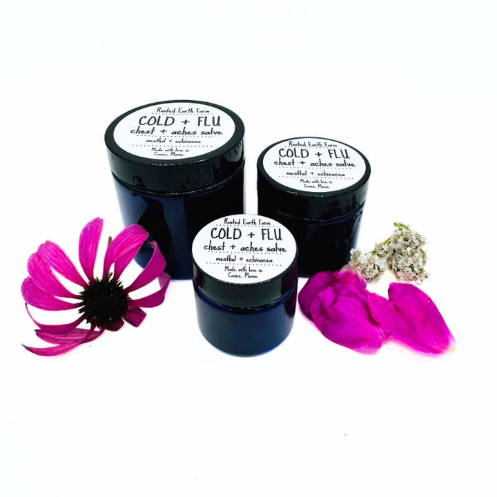 Rooted Earth Farm + Apothecary - Wholesale Healing Salve/Balm/Cream - Cold and Flu Salve - 3 Size Options9