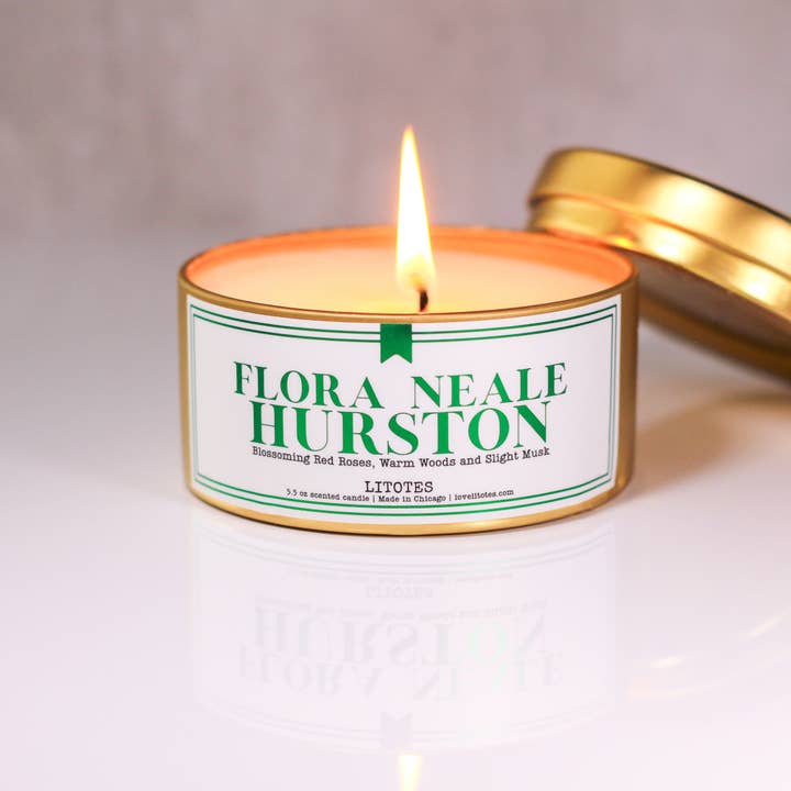 Flora Neale Hurston | Book-Themed Luxury Soy Candle | 5.5 oz for wholesale by Litotes Fragrances