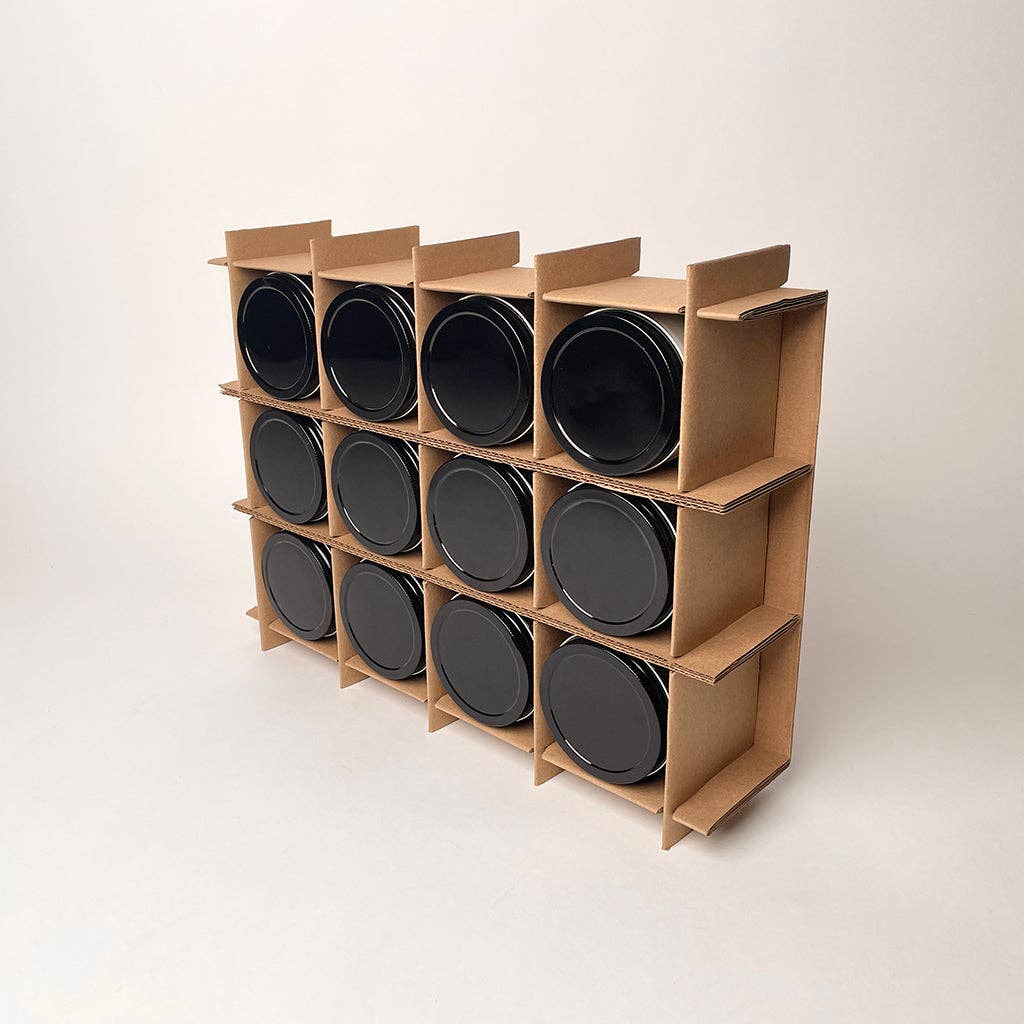 Flush Packaging - Wholesale Gift Box - 16 oz Straight Sided Glass Squat Jar 12-Pack Shipping Box™3